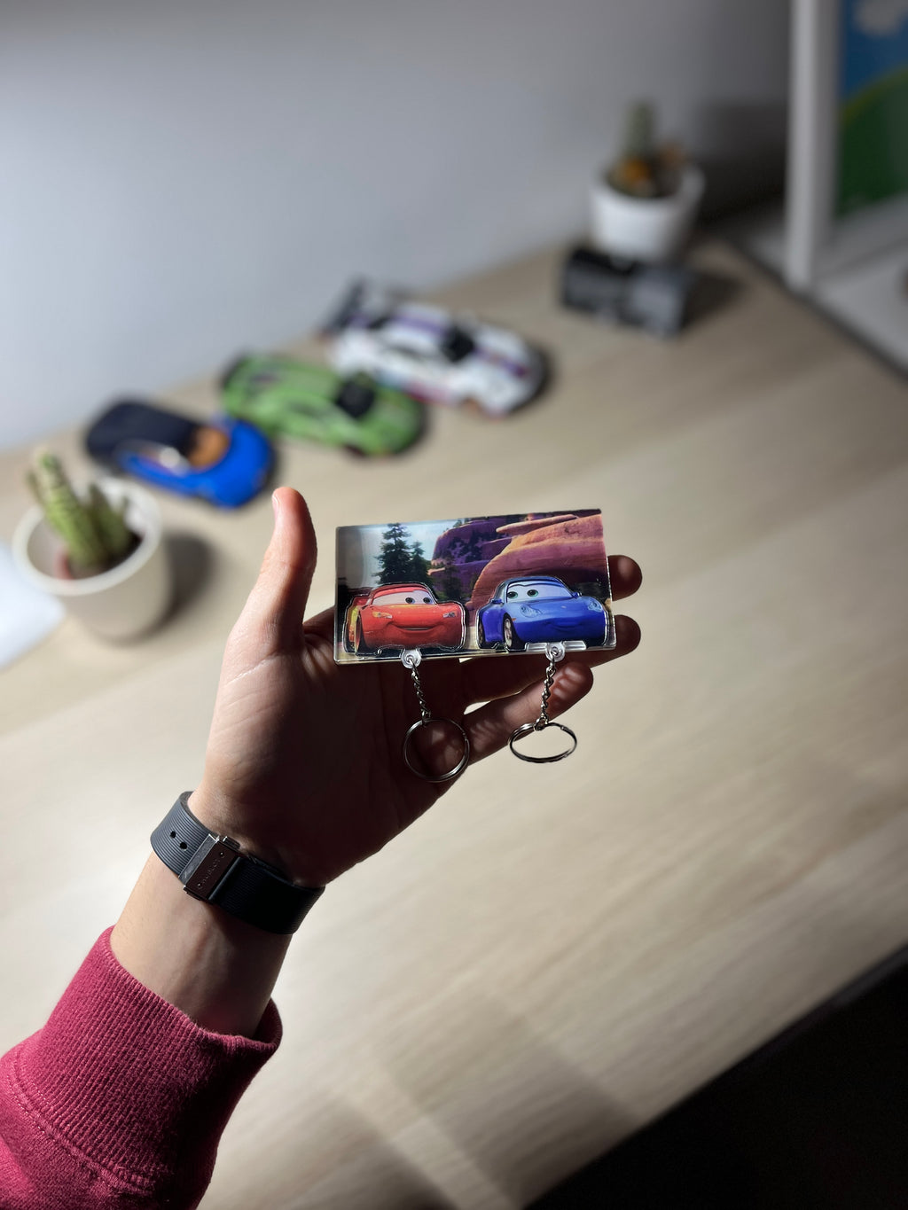 Llavero colgador Rayo McQueen novios