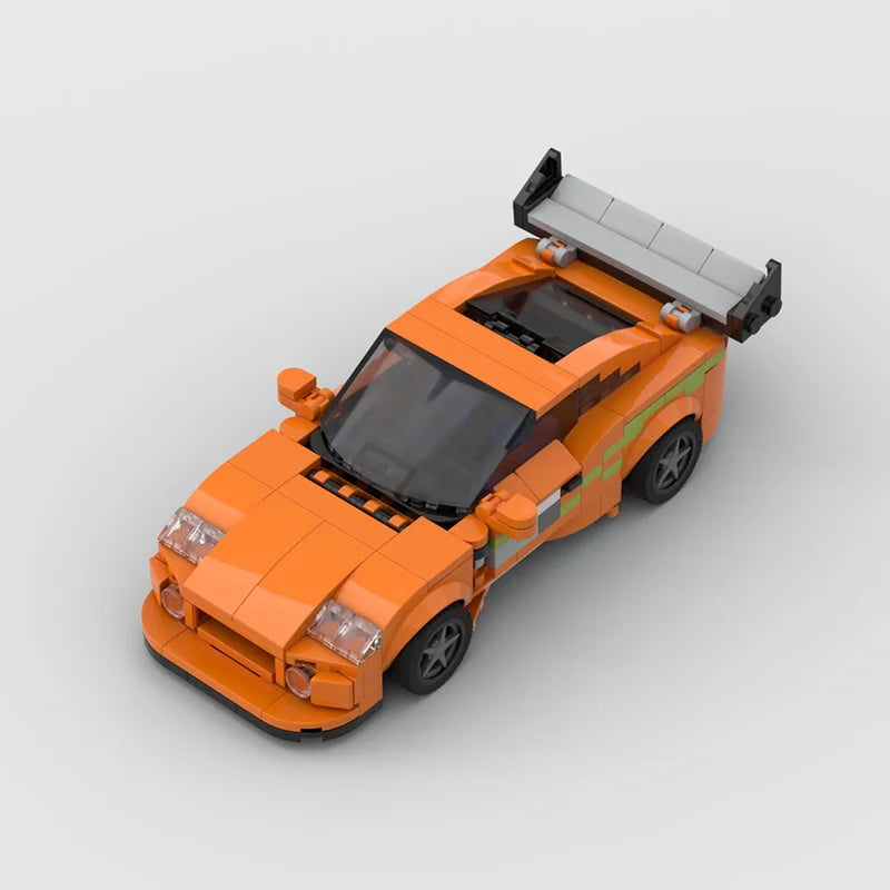 Fast & Furious1 Supra 370pcs sports car Vehicle Speed Champion Racer Building Blocks Brick Creative Garage Toys for Boys