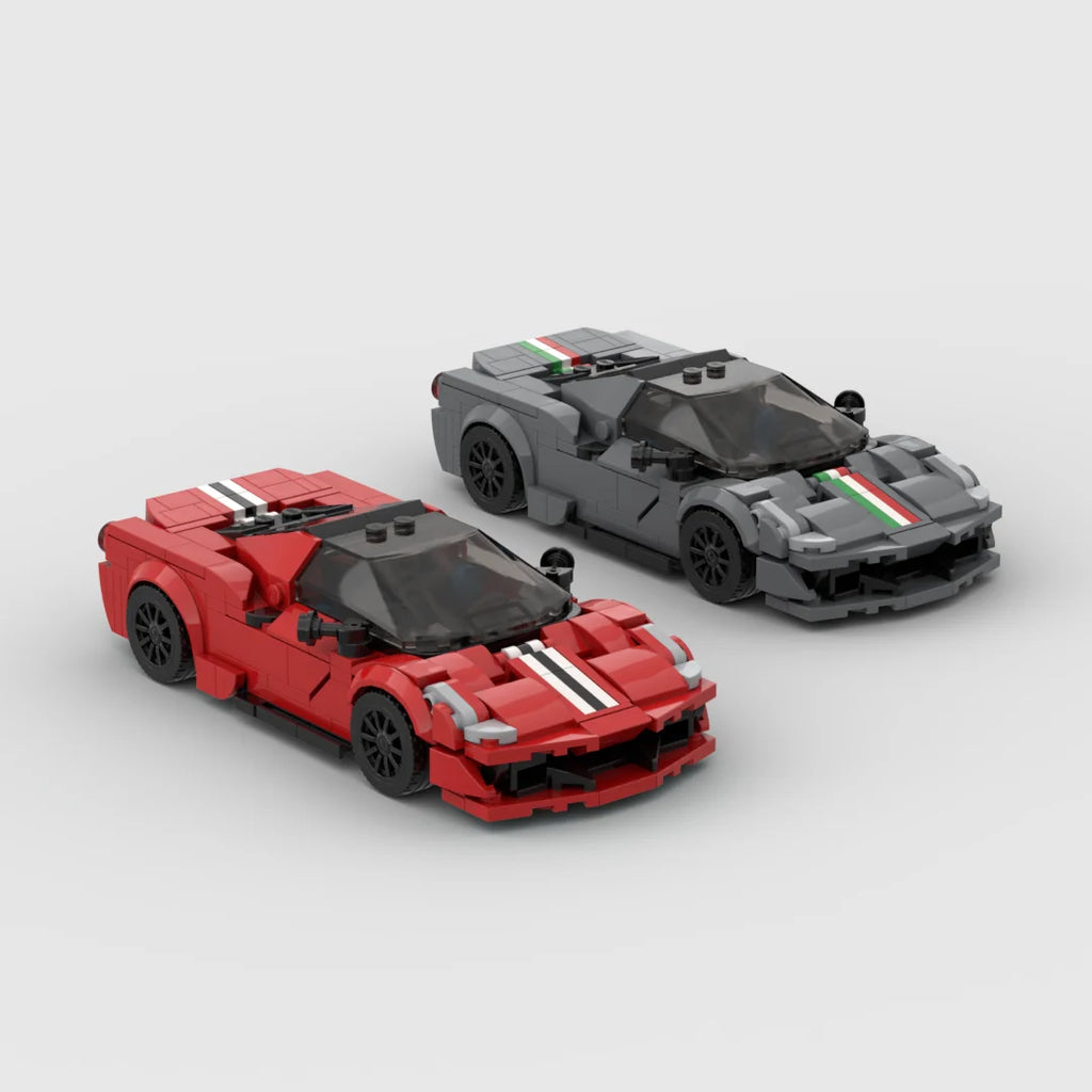 Ferraried488 pista racing sports car Vehicle Speed Champion Racer Building Blocks Brick Creative Garage Toys for Boys