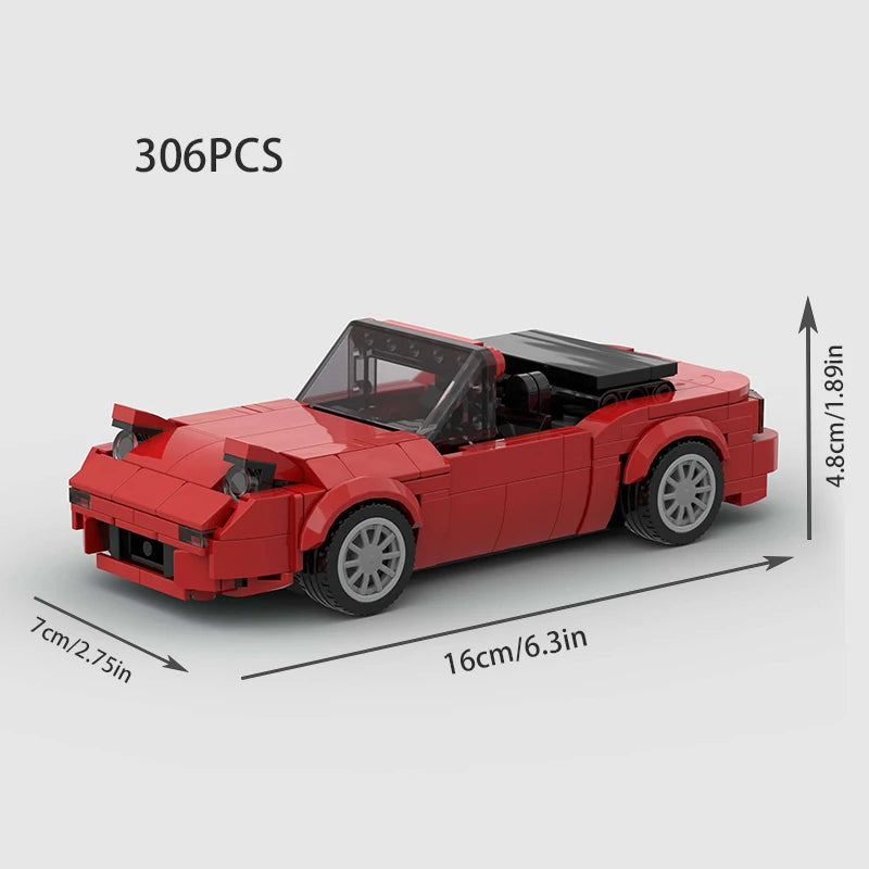 Mazda Mx-5 Miata NA  Building Blocks Brick
