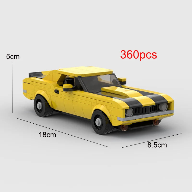 Camaro racing sports car Vehicle Speed Champion Racer Building Blocks Brick Creative Garage Toys for Boys