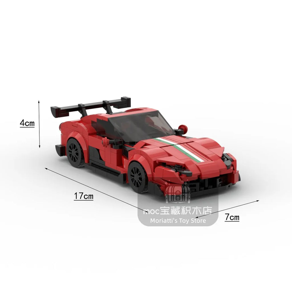 Ferraried 812 GTS V12 Building Blocks Brick Creative Garage Toys for Boys