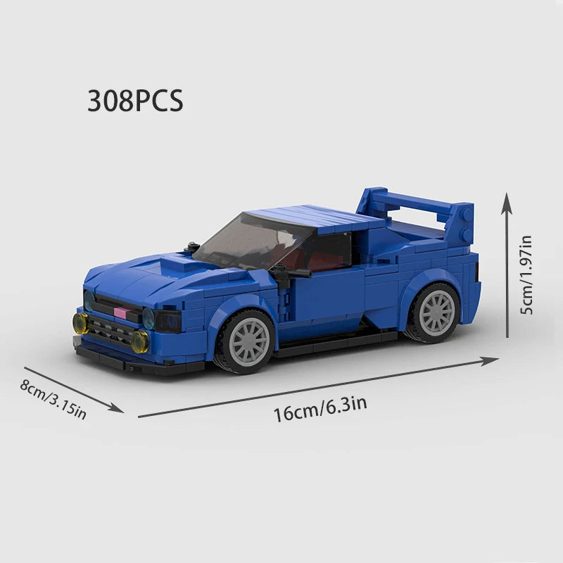 Subaru WRX STI B22 Building Blocks Brick
