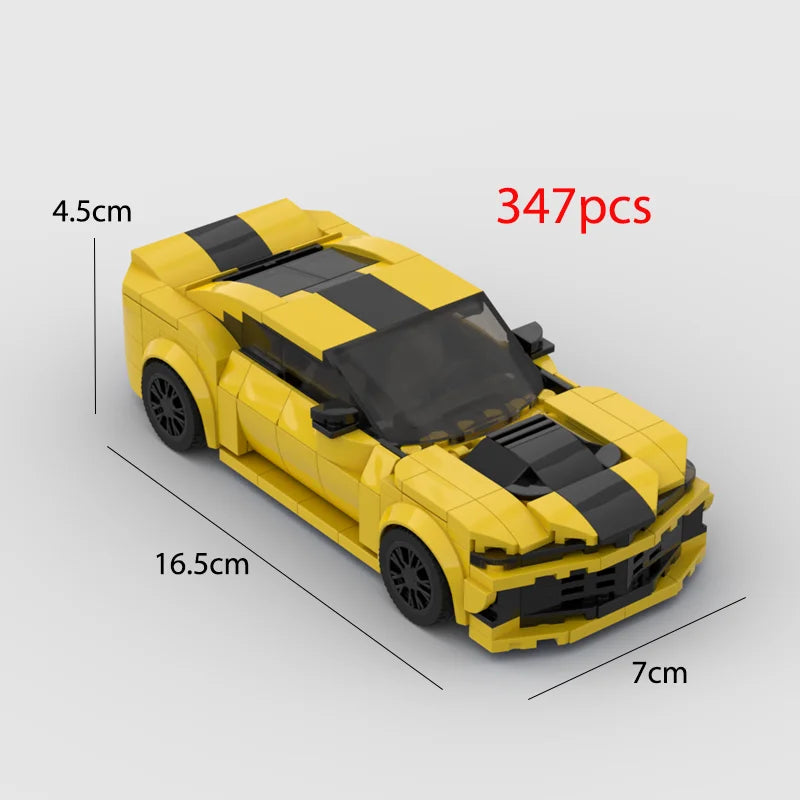 Camaro racing sports car Vehicle Speed Champion Racer Building Blocks Brick Creative Garage Toys for Boys
