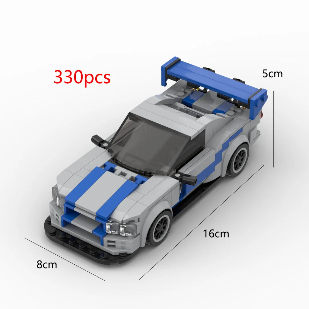 Nissan Skyline GTR R34 Building Blocks Brick