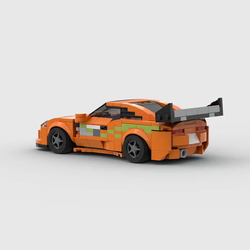 Fast & Furious1 Supra 370pcs sports car Vehicle Speed Champion Racer Building Blocks Brick Creative Garage Toys for Boys