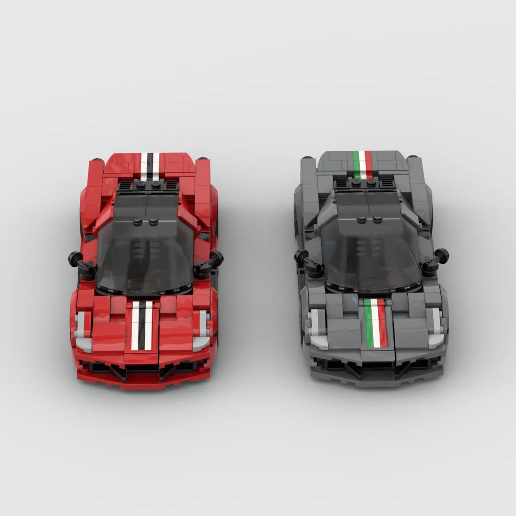Ferraried488 pista racing sports car Vehicle Speed Champion Racer Building Blocks Brick Creative Garage Toys for Boys