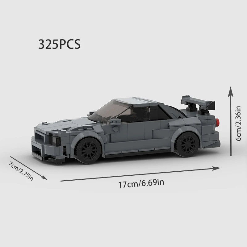 Nissan Skyline GT-R R34  Building Blocks Brick