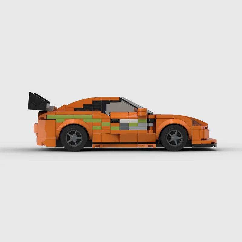 Fast & Furious1 Supra 370pcs sports car Vehicle Speed Champion Racer Building Blocks Brick Creative Garage Toys for Boys