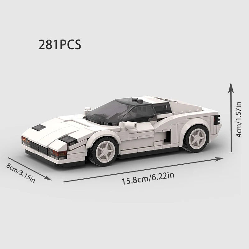 Ferrari Testarosa Building Blocks Brick