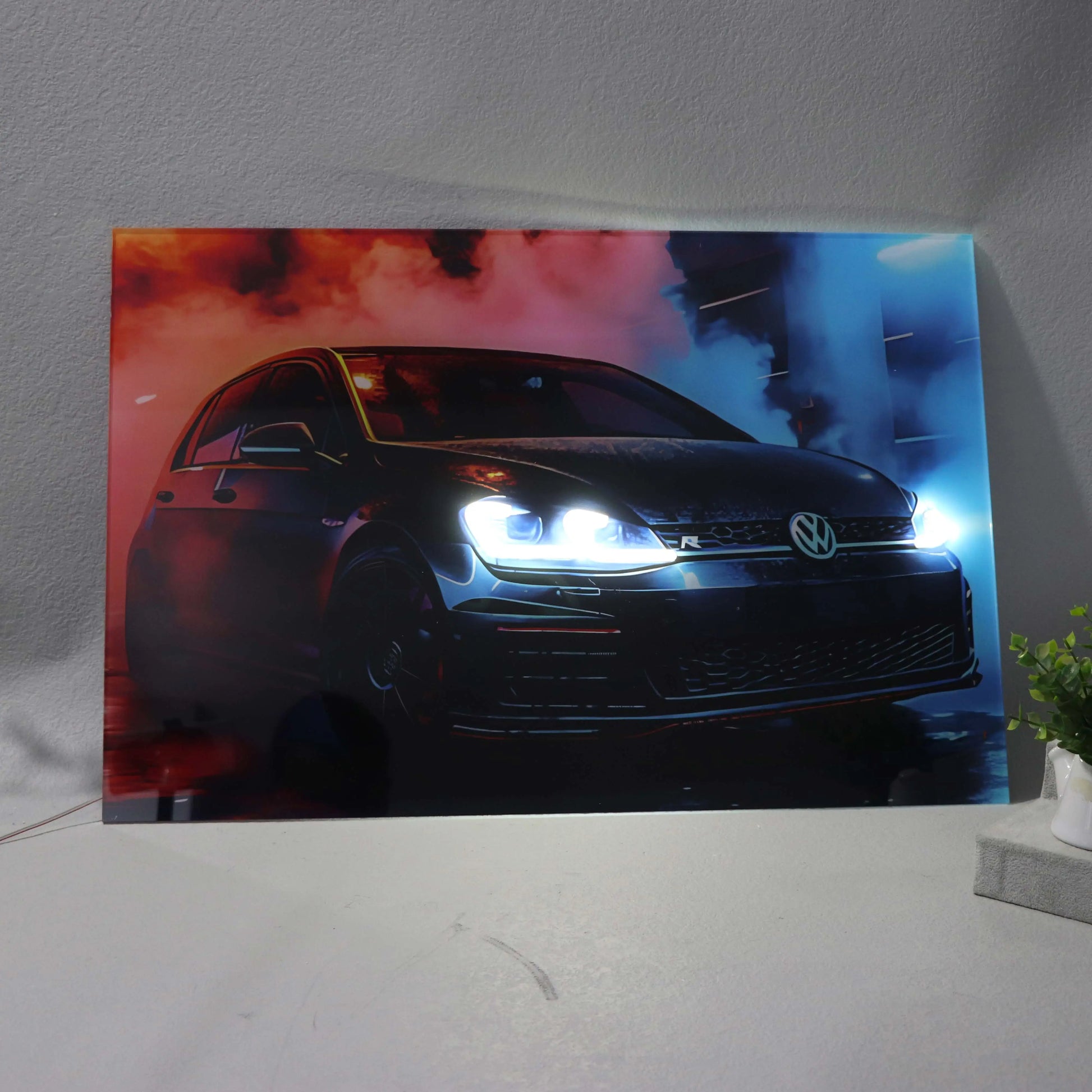 Volkswagen Golf 7R Neon Lights