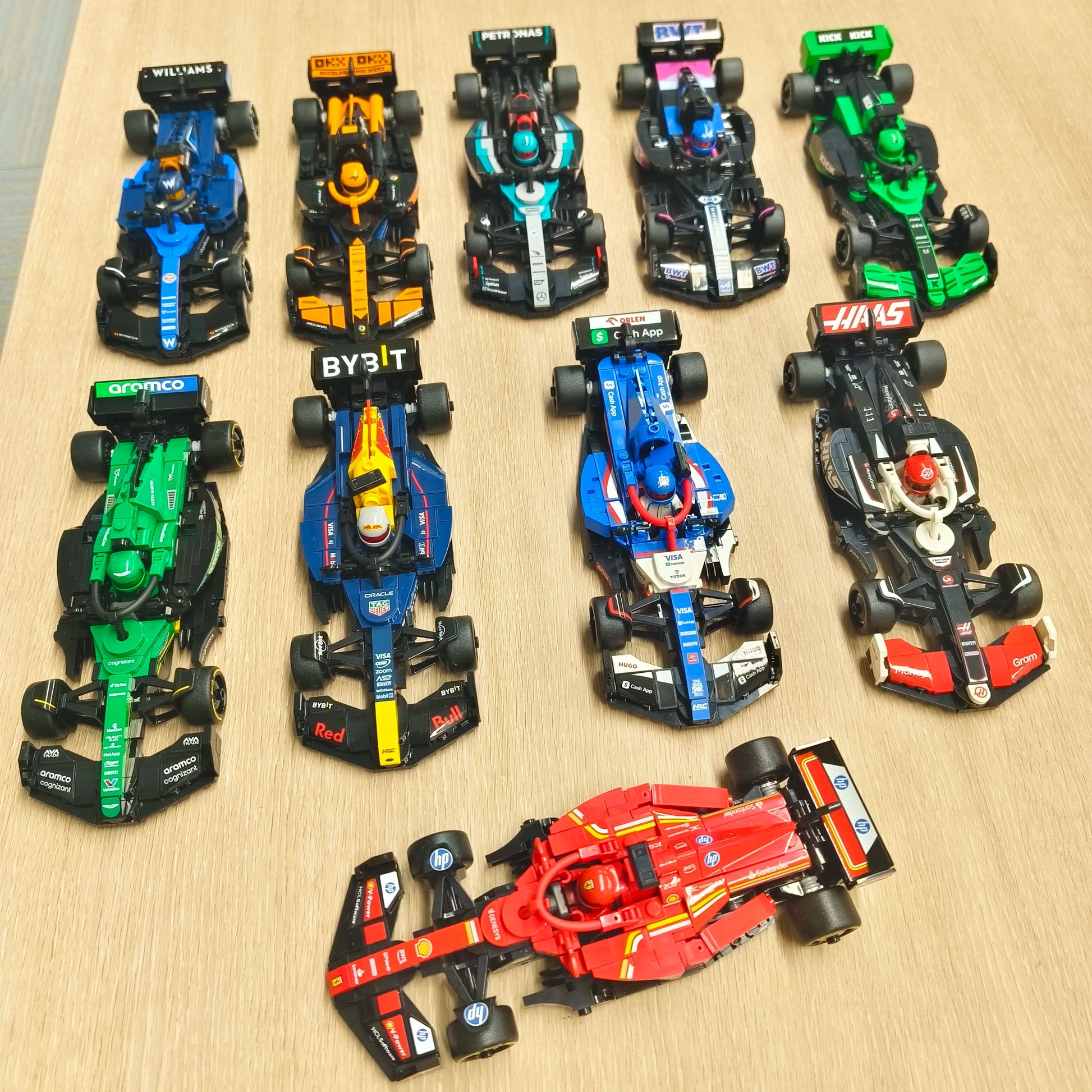 F1 Racing Car Building Blocks Pack – 10 Formula Cars