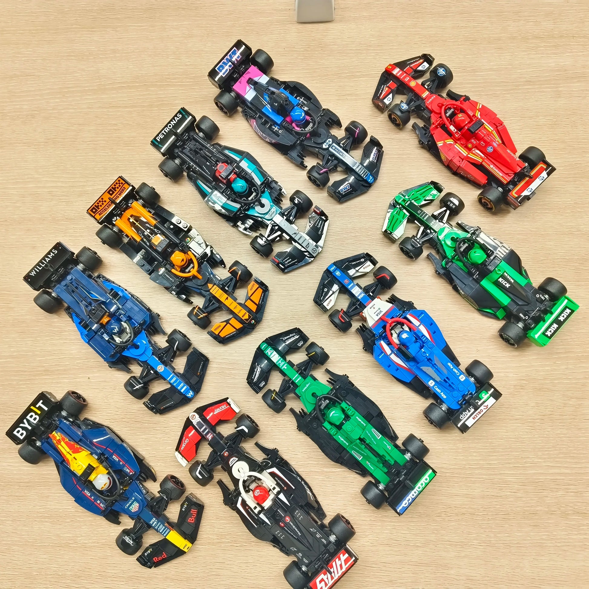F1 Racing Car Building Blocks Pack – 10 Formula Cars